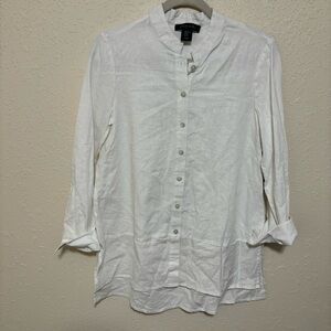NWT Tahari button down blouse white size xs